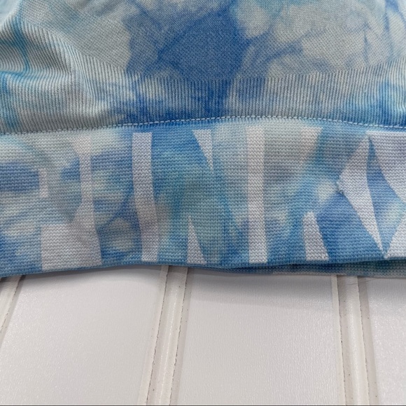 Victoria Secret PINK Halter Style Blue Tie-Dye Sports Bra Size M - Picture 2 of 7